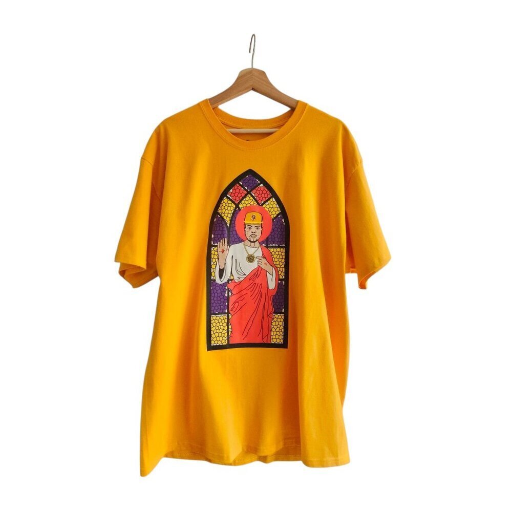 Streetwear Westside Gunn Flygod Tee, Champion XL Yellow Gold Graphic Shirt